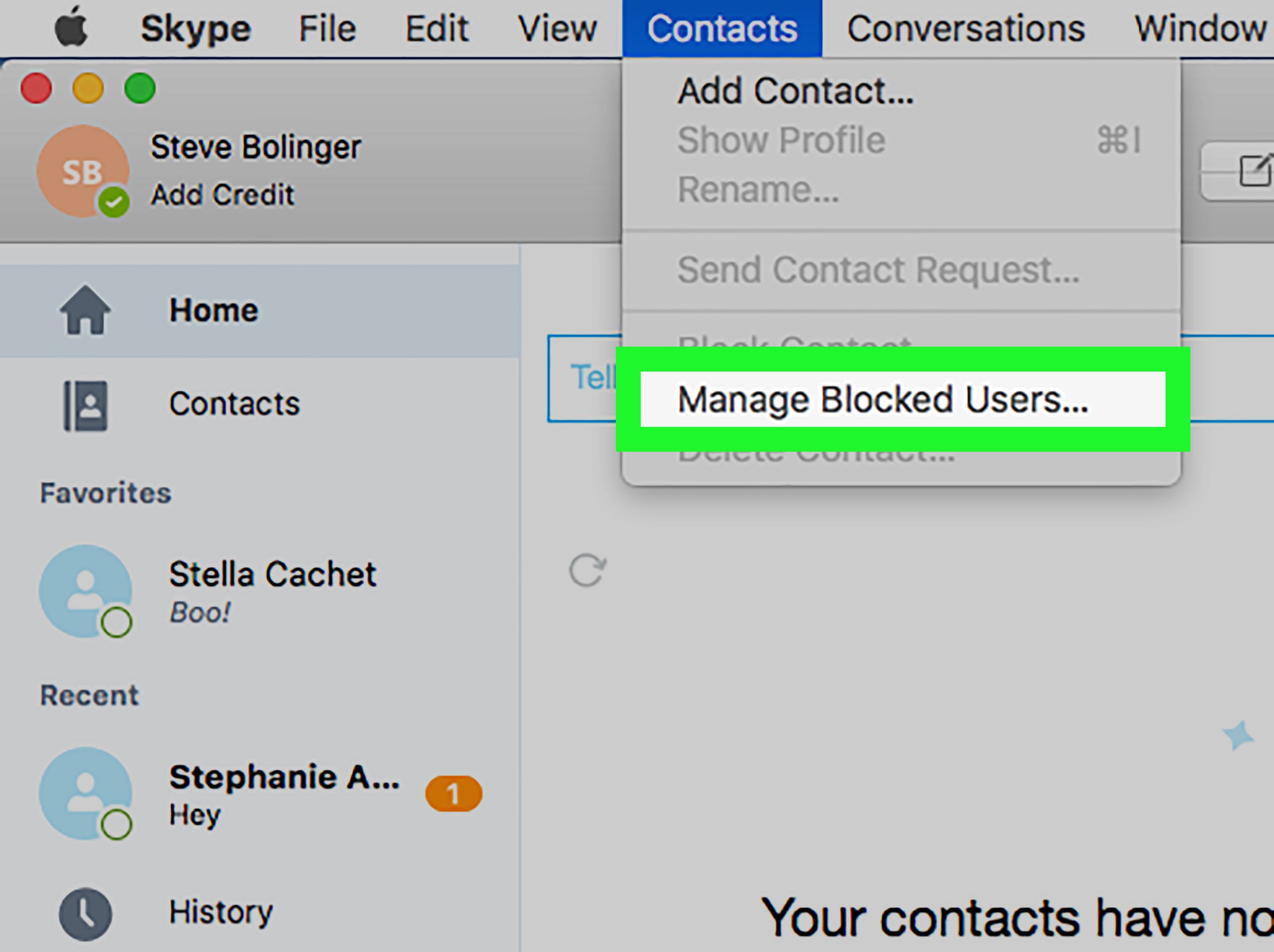 Blocked Contacts On Skype